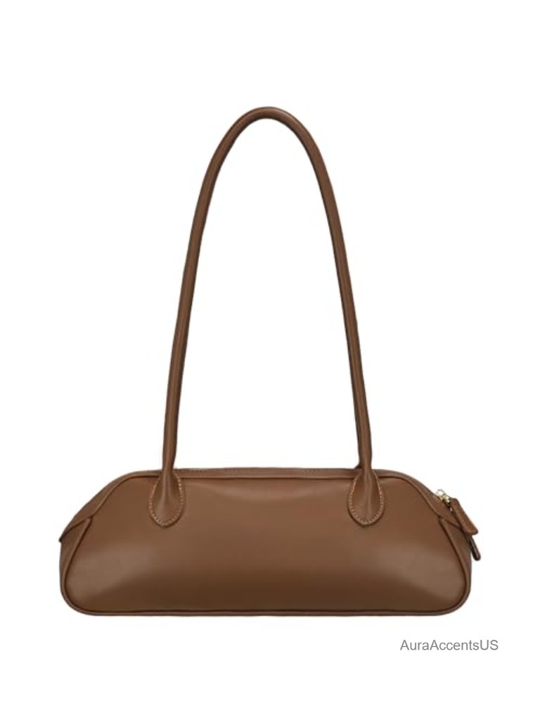 Faux Leather Swing Zip Shoulder Bag For Women Vegan Leather Handbag Purse
